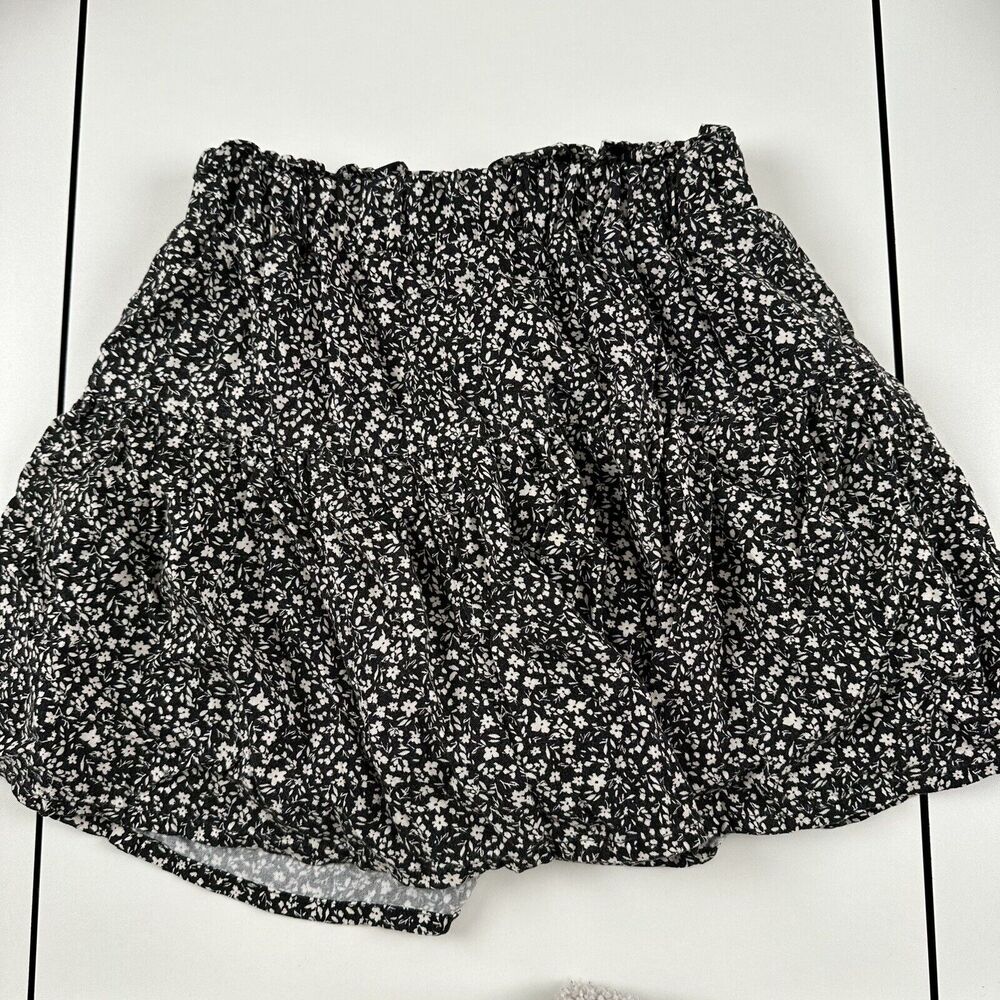 Zara Girls Black Long Sleeve Ribbed Sweater / Floral Skort Set Sz 13 - 14 - Picture 3 of 12